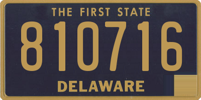 DE license plate 810716