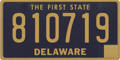 DE license plate 810719