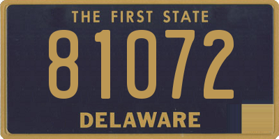 DE license plate 81072