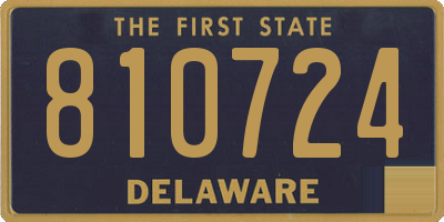 DE license plate 810724