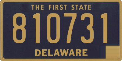 DE license plate 810731