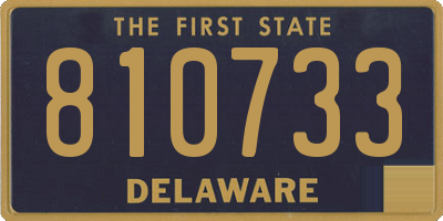 DE license plate 810733