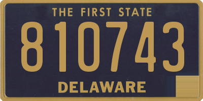 DE license plate 810743