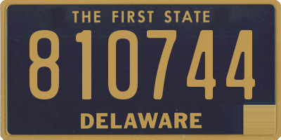 DE license plate 810744