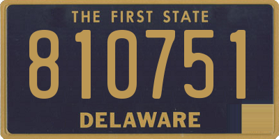 DE license plate 810751