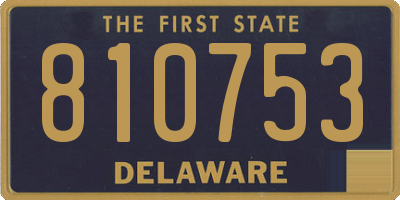 DE license plate 810753