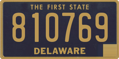 DE license plate 810769