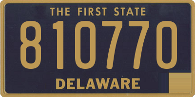 DE license plate 810770