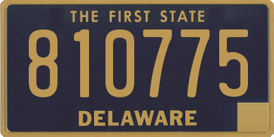 DE license plate 810775