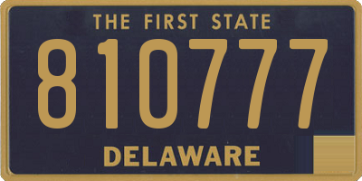 DE license plate 810777