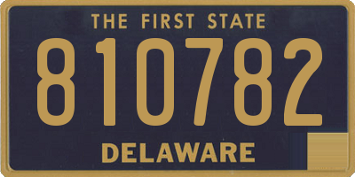 DE license plate 810782