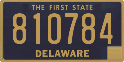 DE license plate 810784