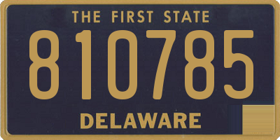 DE license plate 810785