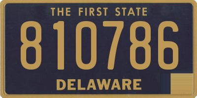 DE license plate 810786