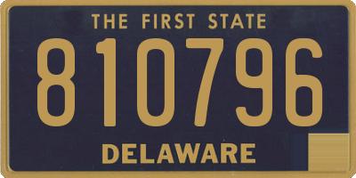 DE license plate 810796