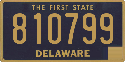DE license plate 810799