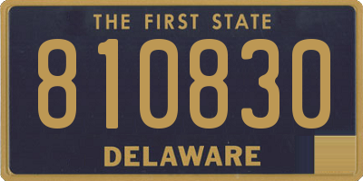 DE license plate 810830
