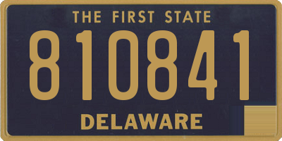 DE license plate 810841