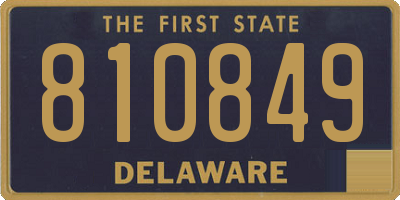 DE license plate 810849