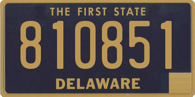 DE license plate 810851