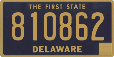 DE license plate 810862