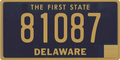 DE license plate 81087