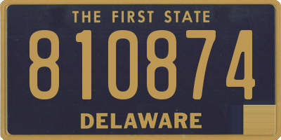 DE license plate 810874