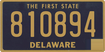 DE license plate 810894