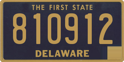 DE license plate 810912