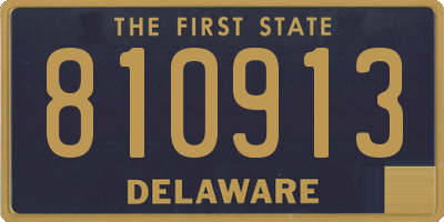 DE license plate 810913