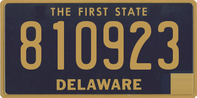DE license plate 810923