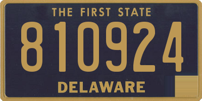DE license plate 810924
