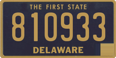 DE license plate 810933