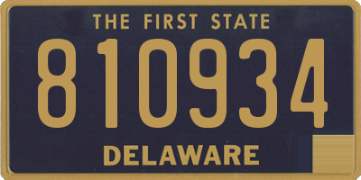 DE license plate 810934