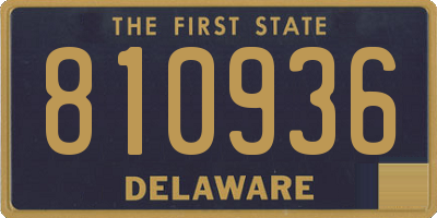 DE license plate 810936