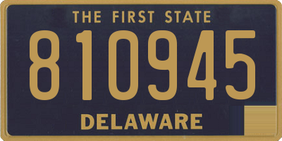 DE license plate 810945
