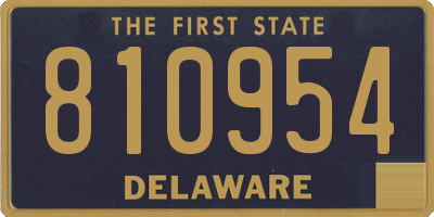 DE license plate 810954