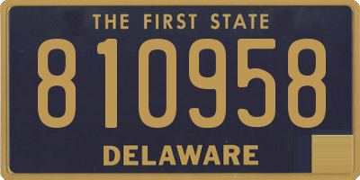 DE license plate 810958