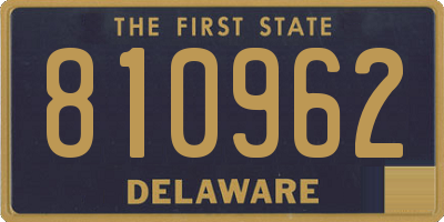 DE license plate 810962