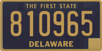 DE license plate 810965