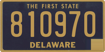 DE license plate 810970