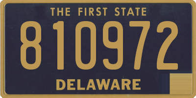 DE license plate 810972