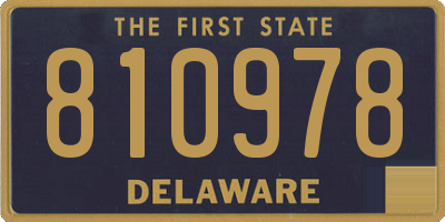 DE license plate 810978