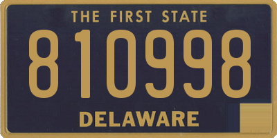 DE license plate 810998