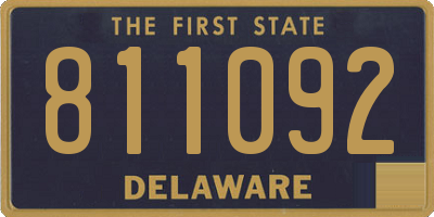 DE license plate 811092