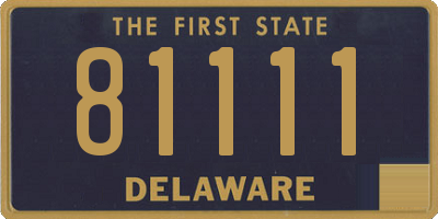 DE license plate 81111