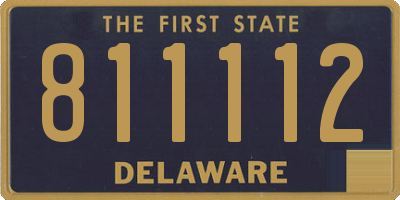 DE license plate 811112