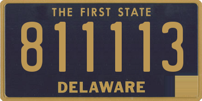 DE license plate 811113