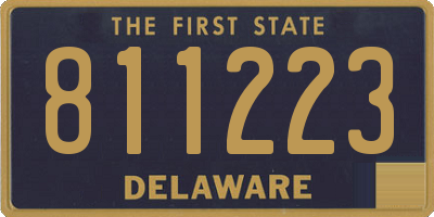 DE license plate 811223