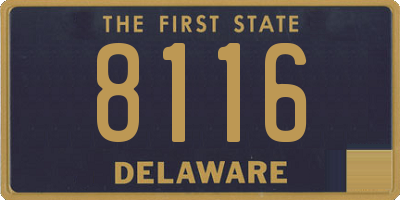 DE license plate 8116